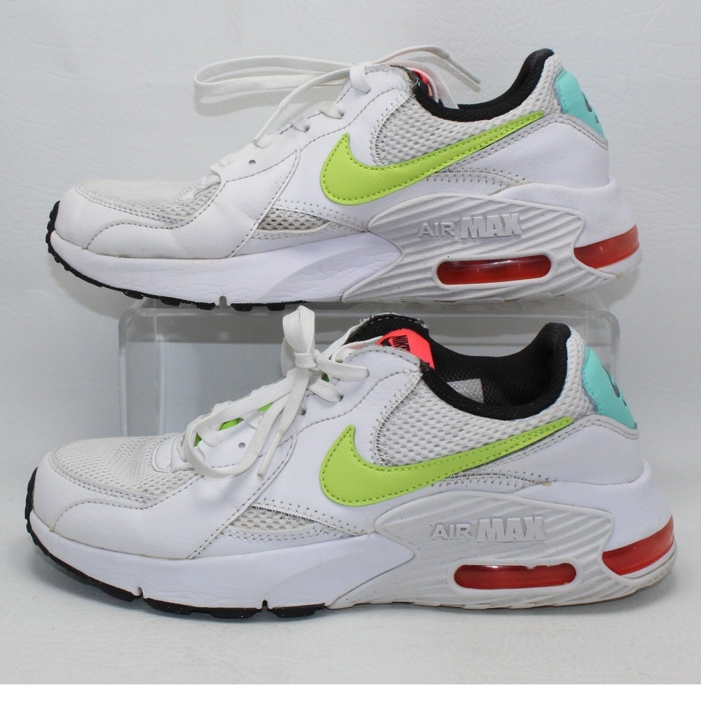 Nike Air Max Excee Womens 7 White‎ Volt Hyper Pink Sneakers CW5606-100